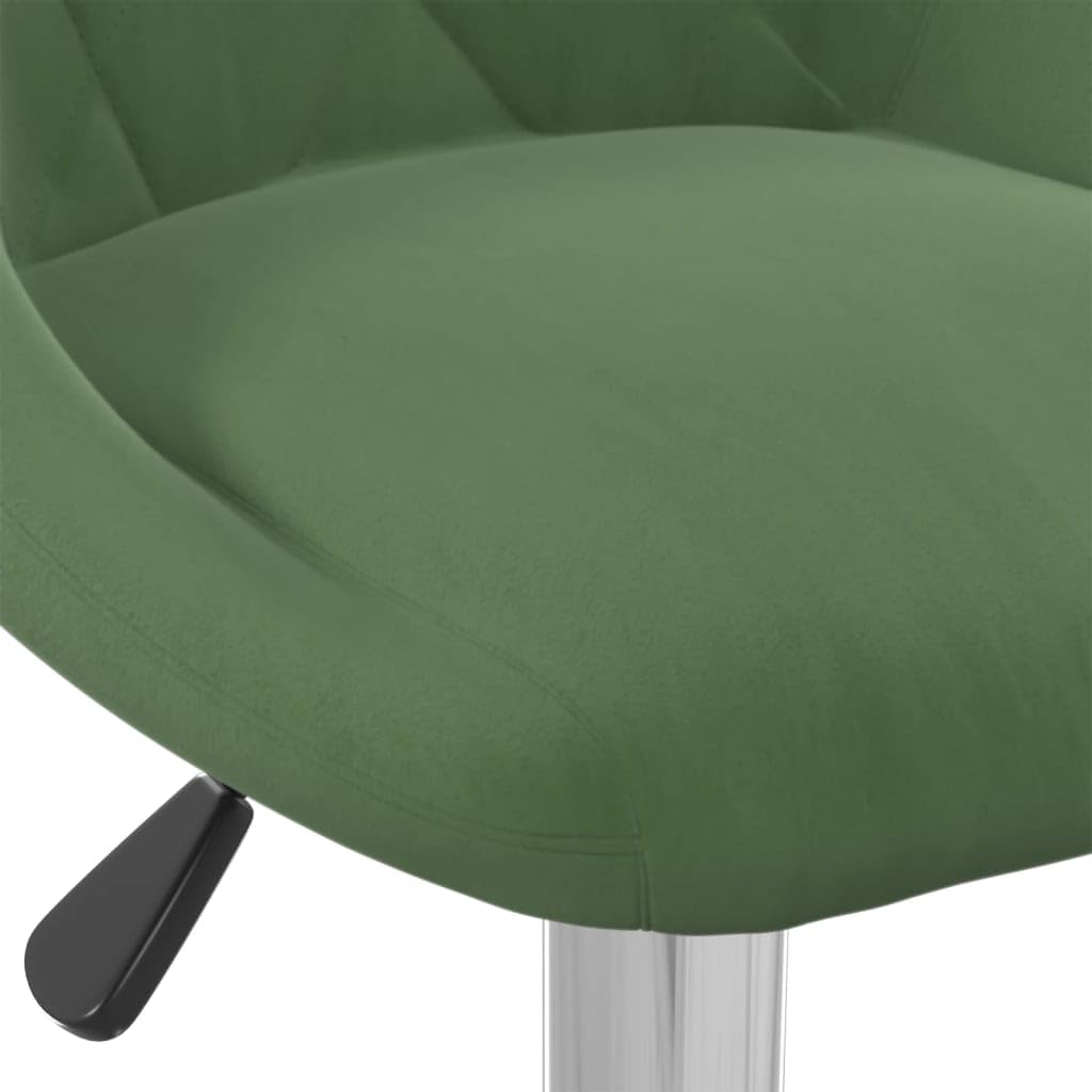 Taburete de bar de terciopelo verde oscuro con resorte de gas, altura regulable de 82 a 103 cm, reposapiés integrado, giratorio 360 grados, para cocina, mostrador, isla, salón