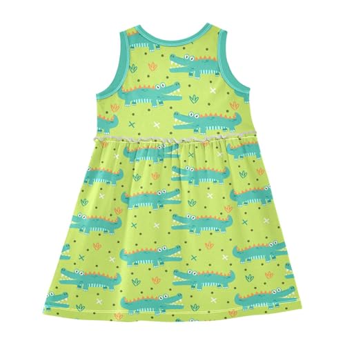 Girls Tank Dress Little Girl A-Line Sundress Sleeveless Dress Summer Dresses 2-8Y2