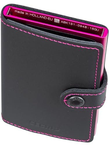 Secrid MINIWALLET MATTE BLACK & FUCHSIA4