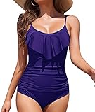 🌊 Tejido Suave - Yutdeng bañador mujer reductor barriga está hecho de material elástico de alta calidad, que es suave y cómodo al tacto, halaga el cuerpo, durable y no se desvanecen o deforman incluso después de un largo tiempo en el mar.