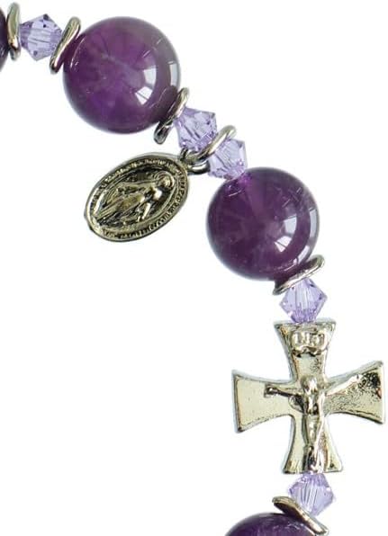 SINECERA Amethyst 10mm Rosary Bracelet - Image 2