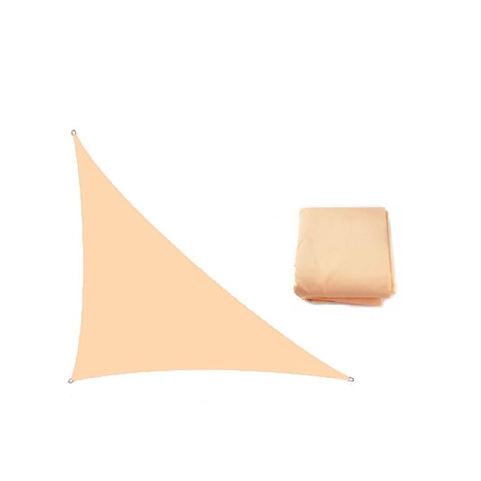 Voile d'ombrage triangulaire pour terrasse et camping beige 3x4x5m