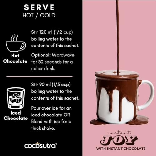Image of Cocosutra Instant Drinking hot Chocolate - 36g | Just add milk, hot or cold