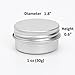 CTKcom 1-Ounce Metal Tins Screw Top Flat Aluminum Silver Slide Round Tin Containers For Lip Balm,Crafts,Cosmetic,Candles,Travel Storage Kit (Pack of 10)
