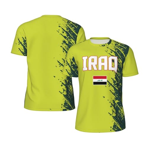 DABOYOZHZH Iraq Flag Cool Iraqans (81) Sports Jersey Mesh T-Shirt 3D Print for Running Cycling Soccer Tennis Fitness Climbing Shirts
