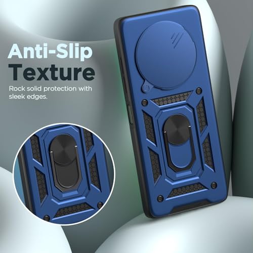 Image of AIBEX Back Cover for Oppo F27 5G | D10 Tough Armor Case | Sliding Camera Shield | 360 Protection | Kickstand Ring Holder | Military-Grade Shockproof Bumper Case