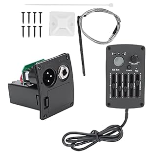【EXCELLENT PERFORMANCE】The pickup bar receives the vibration when playing,the equalizer receives,processes and adjusts the audio signal,and the output end is connected to the audio equipment to output the audio.Sensitive piezoelectric sensors can col...