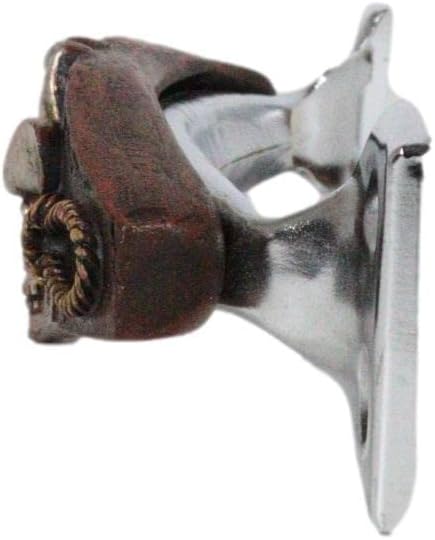 Miniatura 6 de Ebros Gift Juego de 2 calaveras de vaquero occidental de 4.75 pulgadas de ancho con cuerdas de horca, resina esculpida en base de metal, tiradores