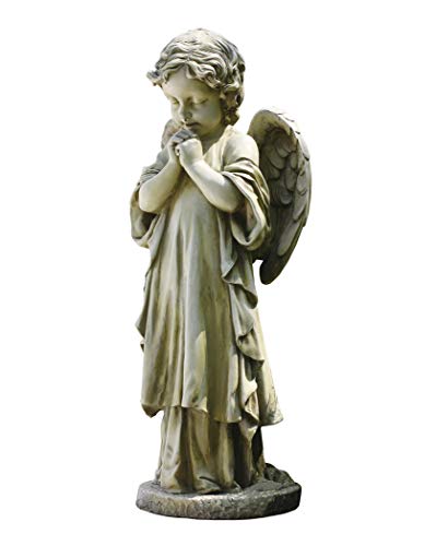 Joseph's Studio by Roman - Praying Child Angel Statue, 26H, Garden Collection, Resin and Stone, Decorative, Religious Gift, Home Outdoor and Indoor Decor, Durable, Long Lasting