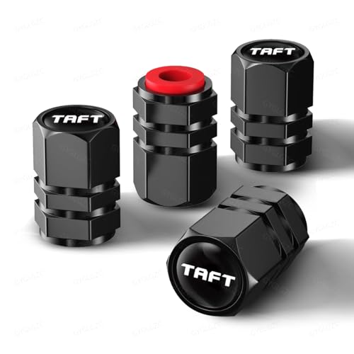 タフト エアバルブキャップ ダイハツ タフト TAFT LA900S系 LA910S系対応 アルミ合金製 軽量・高強度・腐食防止 ドレスアップパーツ タイヤバルブキャップ 車用 自動車用 4個セット (TAFT, K)