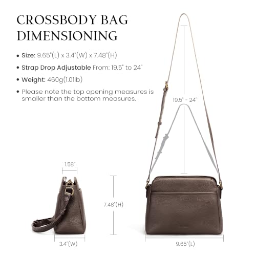 Image of befen Anti-theft Crossbody Bag for Women Genuine Leather, Small Cross Body Shoulder Handbags with RFID Card Slots