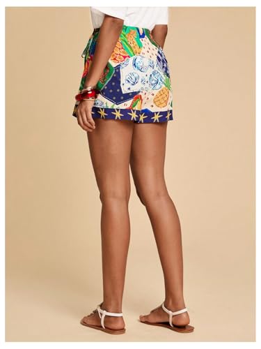 Image of SweatyRocks Women's Boho Mini Skirts Floral Shorts Tie Side Wrap Skorts