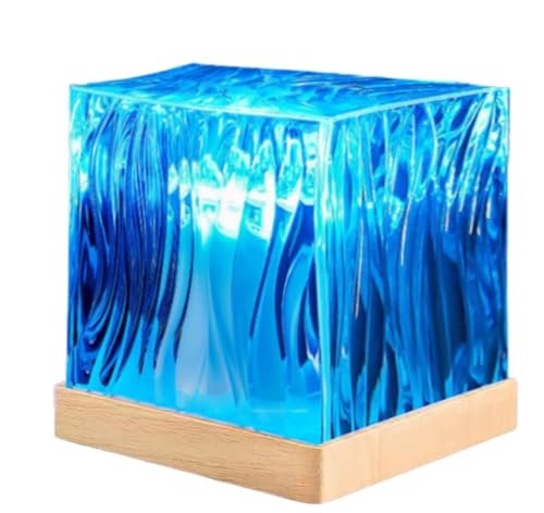ZWOIVHE Lumilux - NordSchein,LED Tischlampe Aus Kristall,Wasserwellen Lampe,Acryl Diamant Nachttischlampe,LED Sternenhimmel Projektor (Nordlichter)