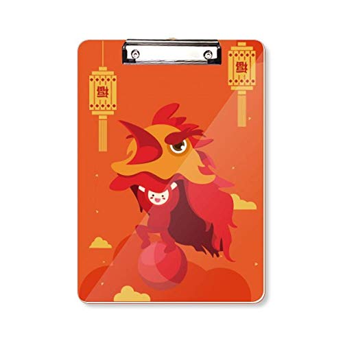 Porte-bloc de bureau A4 premium illustration festive China Town avec finition soignée