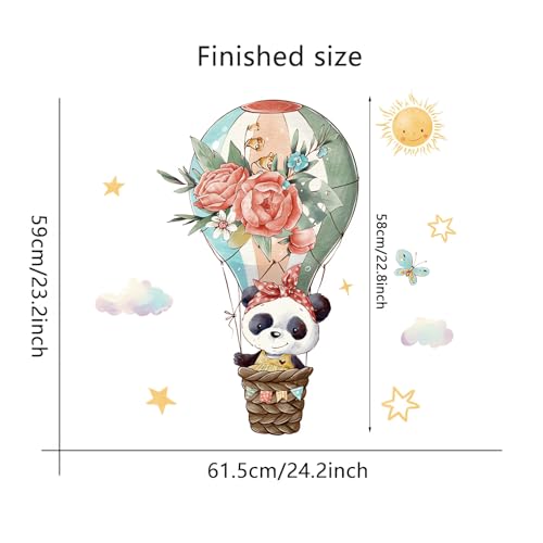 Vinilo Decorativo Infantil Globo Aire Caliente Panda miniatura 6