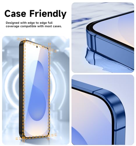 Image of MAGIC JOHN 2 Pack for Samsung Galaxy S24 Plus /S25 Plus Tempered Glass Screen Protector, Bubble Free, HD Clear, Shock-Resistant