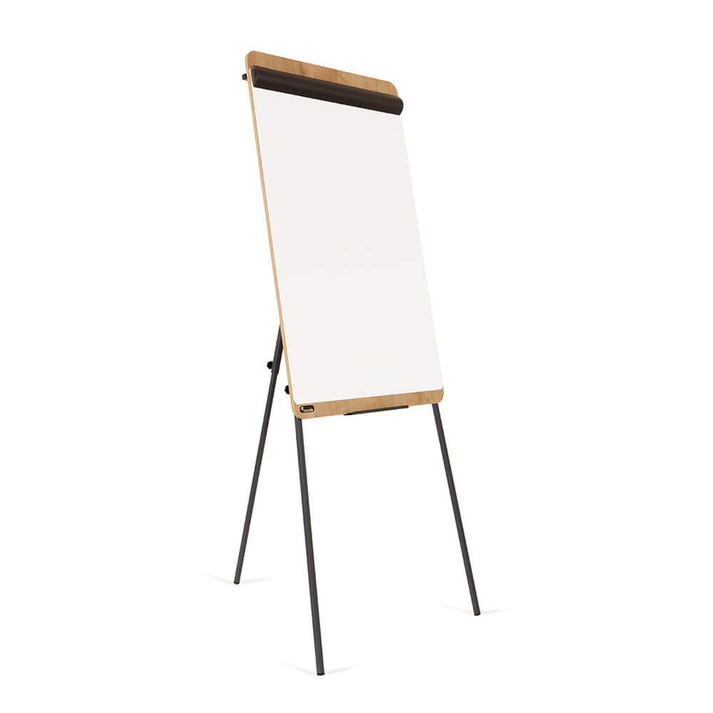 Rocada | Flipchart NATURAL | HxB 1950 x 690 mm, Rahmen in Holzoptik, dreibeinig