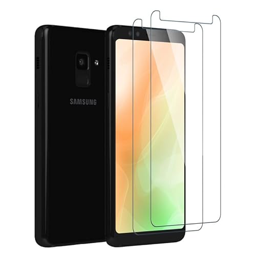 [2 Stück] Handyfolie für Samsung Galaxy A8 Panzerglas, Bildschirmschutz für Samsung A8 folie, Screen Protector für Samsung Galaxy A8 (2018) Schutzfolie [9H Festigkeit][HD][Blasenfrei][Anti-Kratzer]