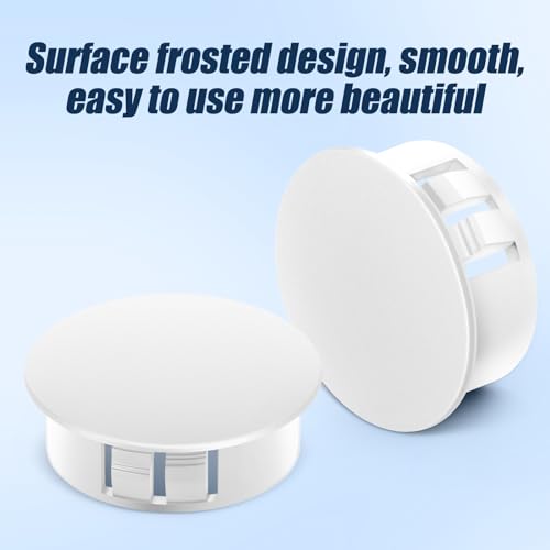 Image of 30PCS 2 inch White Plastic Plugs Hole, Round PA66 Plug Furniture Hole Decorative Cover