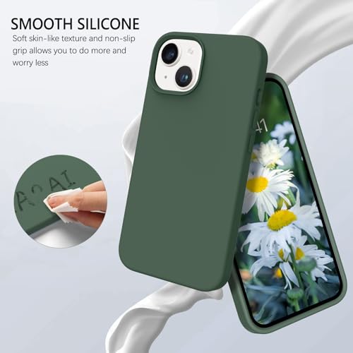 Coque iPhone 14 silicone vert armée de BENTOBEN avec doublure microfibre douce de 6,1 pouces - 2