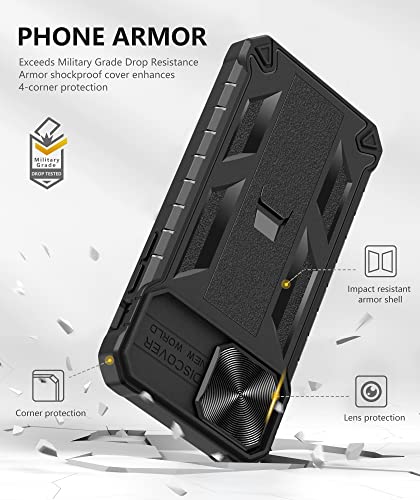 Soios For Iphone Se 2022 Phone Case: Iphone Se 2020 / 2Nd / 3Rd / 8/7 / 6S / 6 Case With Kickstand - Heavy Duty Military Grade Drop Protection Phone Cover - Rugged Protective Shockproof Bumper Black #TOP4