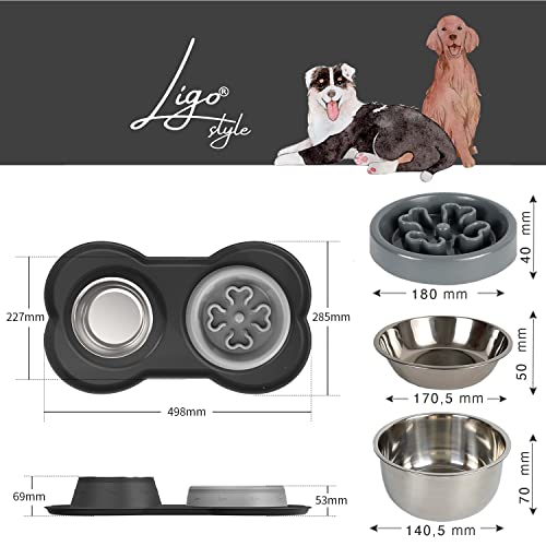 Ligo -Ciotole per Cani Anti Ingozzamento,Ciotola