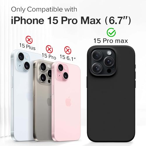 Image of Kratos Soft Silicone Case Cover Compatible with iPhone 15 Pro Max - Everyday Comfort Protection, Wireless Magnetic Charging Case with Raised Edge Camera & Screen Protection, Shock-Resistant Design