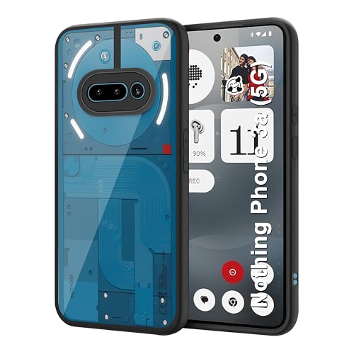 Image of CEDO Backcover for Nothing Phone 3a (5G) | Camera Protection Bump Shockproof Edge | Ultra Hybrid Transparent Acrylic Clear TPU+PC Hard Backcase Cover (Black)