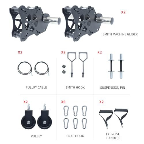 MARLANG Smith Machine Attachments for Power Rack Attachment, Cable Machine Attachment for Squat Rack Attachments, Power Rack Pulley Attachments for Cable Crossover LAT Pull Down Squat - Image 3