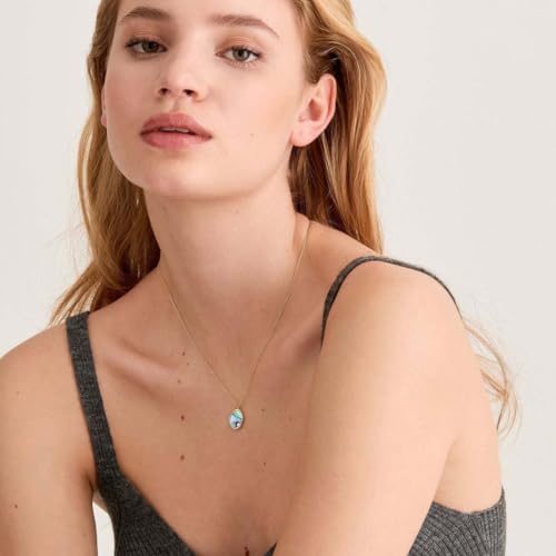 Moonstone/Amethyst Necklace Y2k Necklace Chain Teardrop Pendant Birthstone Crystal Jewelry Anniversary Birthday Gifts for Women4
