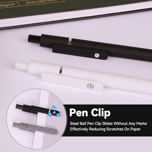 Image of FIOVER Gel Pens 6pcs 0.5mm Fine Point Black Ink Quick Dry Pens