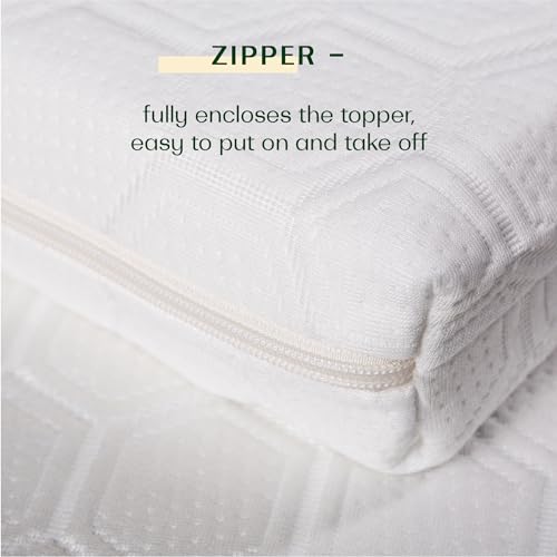 Housse de topper 140x200 zippée pour surmatelas lavable en machine - 5
