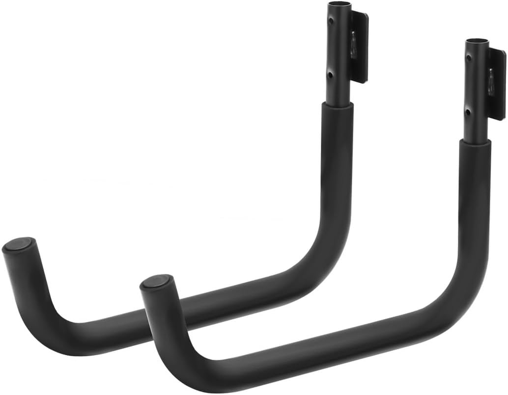 Wall-Mount Board Rack for Surfboards, Ski/Snowboards, Paddleboards, and Kayaks - Protective Anti-Scratch Padding, Black Storage Hook for Indoor Or Outdoor Use