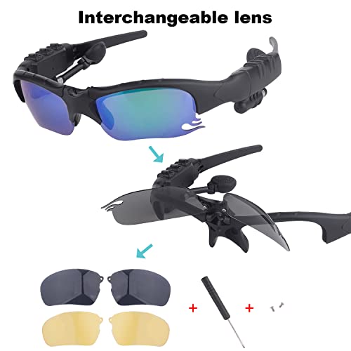 Gelete Smart Bluetooth Sunglasses Audio Sunglasses Smart Glasses For Calls And Music (Black) #TOP1