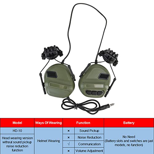 Casque tactique interphone ATAIRSOFT avec micro étanche et alimentation continue
