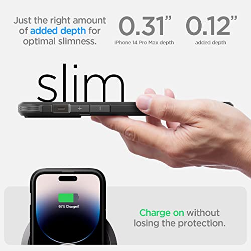 Image of Spigen Tough Armor MagFit for iPhone 14 Pro Max Case, Black