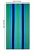 Cotton Craft - 2 Pack Terry Beach Towel 30x60 - Cabana Stripe Navy Green Turquoise - 400 GSM - 100% Pure Ringspun Cotton - Brilliant Intense Vibrant Colors - Highly Absorbent Easy Care Machine wash
