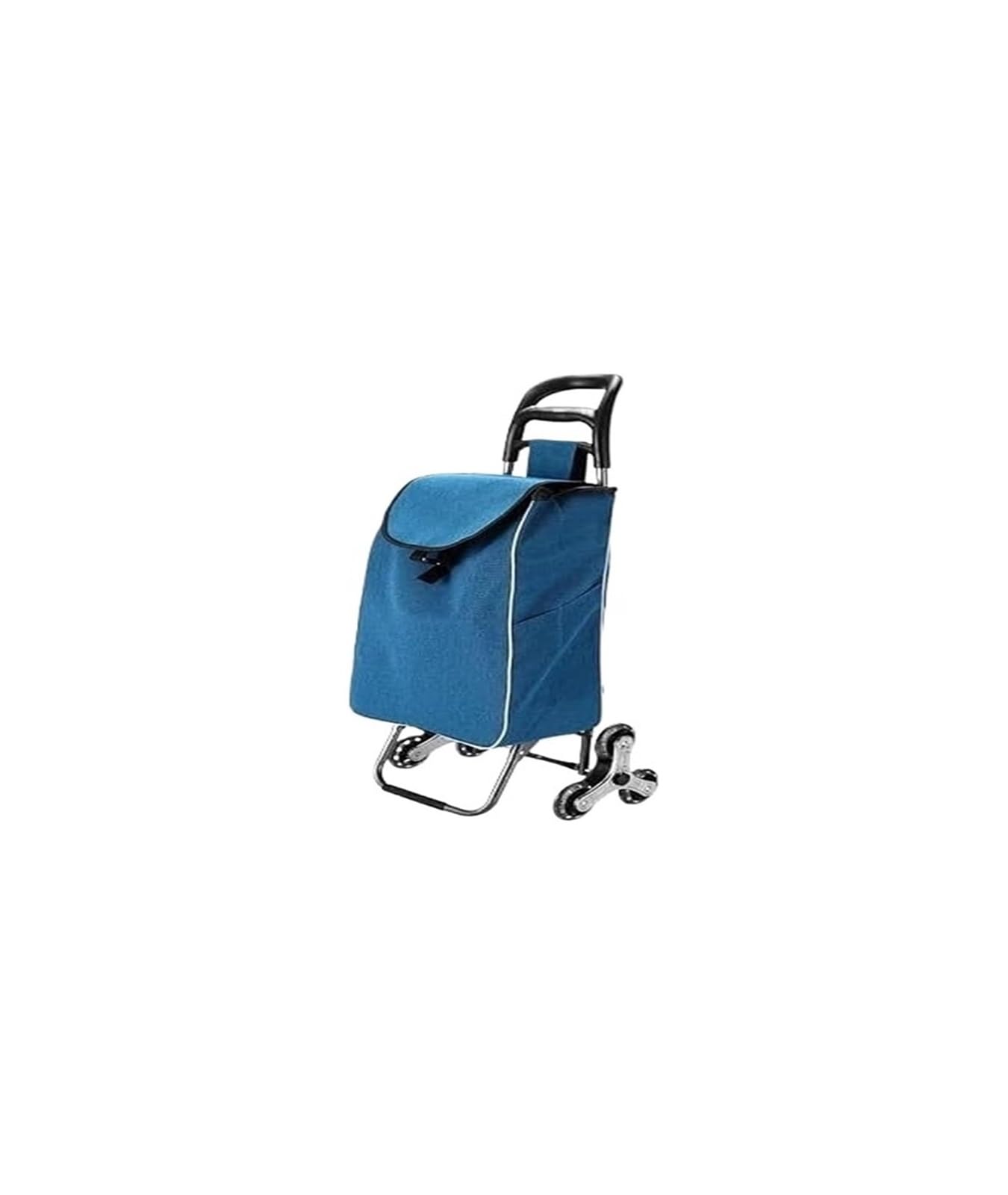 Fgjsfhrdtu Blue Lightweight 6-Wheel Stair Climbing Trolley, Folding Grocery Cart(Blue)