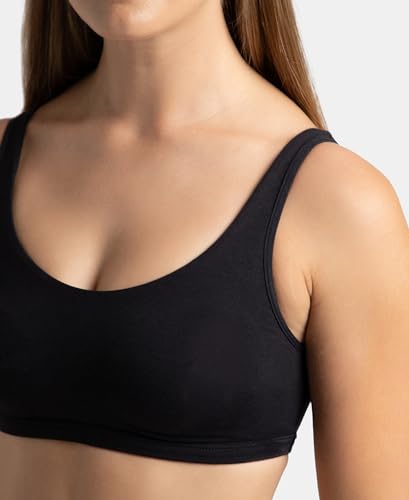 Image of Jockey 1550 Women Super Combed Cotton Elastane Stretch Slip On Lounge Bra with StayFresh Treatment