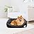 Urijk Soft Washable Dog Cat Bed, Waterproof Oxford Dog Basket Bed for Puppy Small Medium Large Dog Cat, Soft Warm Fleece Dog Cuddler Bed Bolster Lounge with Non Slip Water Resistant Base