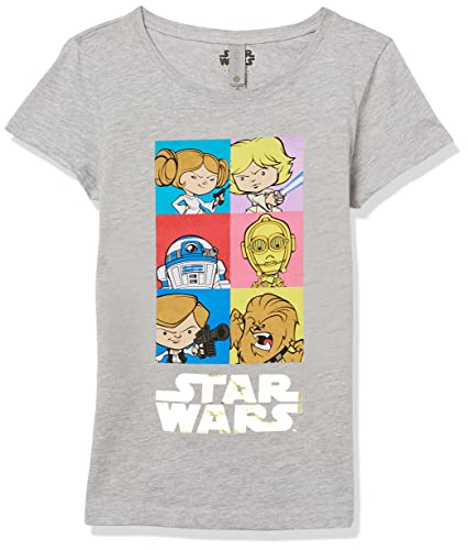 STAR WARS Girls' Big Classic Character Graphic T-Shirt-Luke, Leia, R2d2