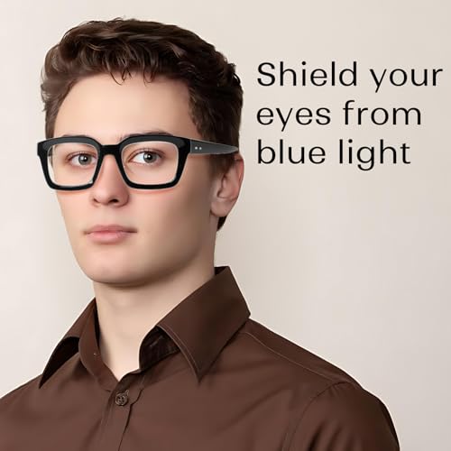 Image of JOSCHOO 3 Pack Reading Glasses Blue Light Blocking Computer Spring Hinge Readers for Women Men