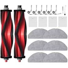 Replacement Parts Accessories Compatible with Roborock Q7 M5+/ Q7 M5/ Q7 L5/ Q7 L5+ Robot Vacuum Cleaner, 2 Roller Brushes, 6 Mop Pads, 6 Side Brush, 4 Filters, 1 Cleaning Brush & 1 screwdriver