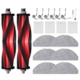 Replacement Parts Accessories Compatible with Roborock Q7 M5+/ Q7 M5/ Q7 L5/ Q7 L5+ Robot Vacuum Cleaner, 2 Roller Brushes, 6 Mop Pads, 6 Side Brush, 4 Filters, 1 Cleaning Brush & 1 screwdriver