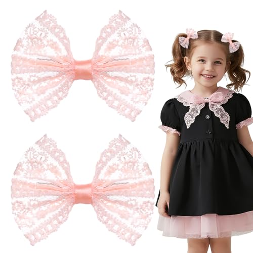 2 piezas lazos para cabello blanco para niñas miniatura 1