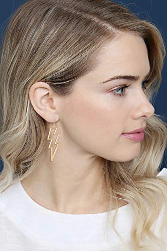 Lightning Bolt Drop Dangle Earrings For Woman Statement Flash Thunder Hook Earrings Punk Fashion Jewelry2