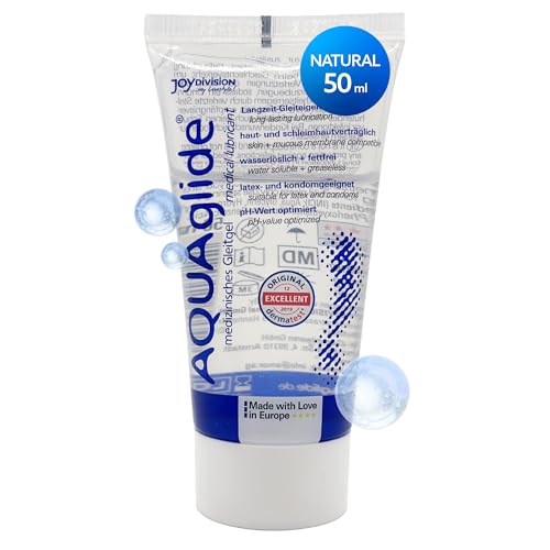 JOYDIVISION AQUAglide 50 ml Gleitgel Natural, Geruchsneutral & transparent, wasserbasiertes & kristallklares Gleitmittel, für Latex-kondome geeignet, pH-optimiert JOYDIVISION AQUAglide 50 ml Gleitgel Natural, Geruchsneutral & transparent, wasserbasiertes & kristallklares Gleitmittel, für Latex-kondome geeignet, pH-optimiert