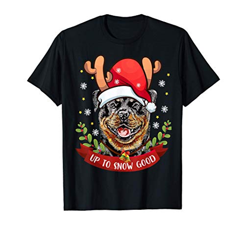 Rottweiler Dog Reindeer Christmas Gift Boys Girls Kids T-Shirt