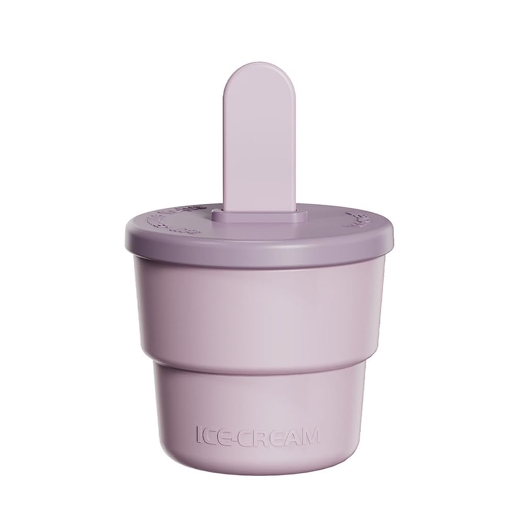 Moldes innovadores for hacer paletas de silicona fáciles usar y moldes for helados(Purple)