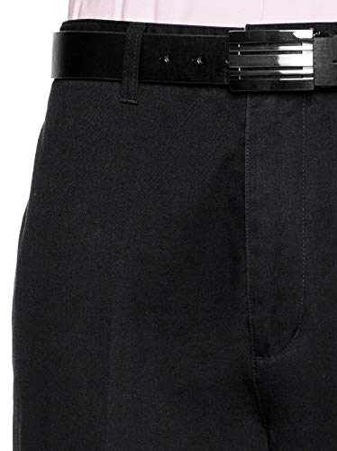 AKA Men's Wrinkle Free Cotton Twill - Traditional Fit Slacks Flat-Front Chino Straight-Legs Casual Pants2